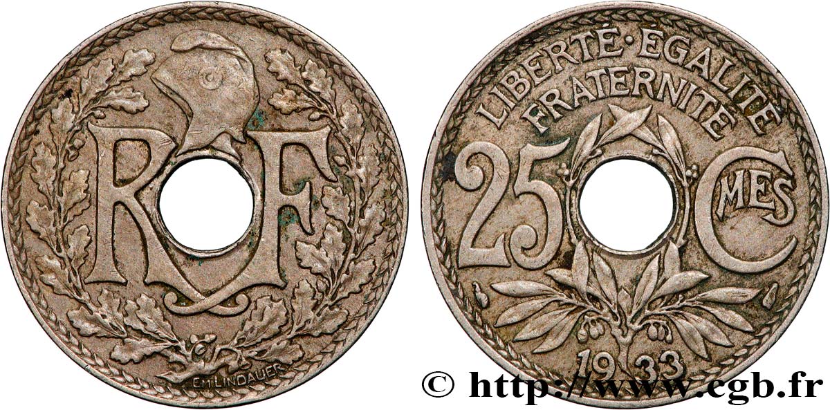 25 centimes Lindauer 1933  F.171/17 fVZ 