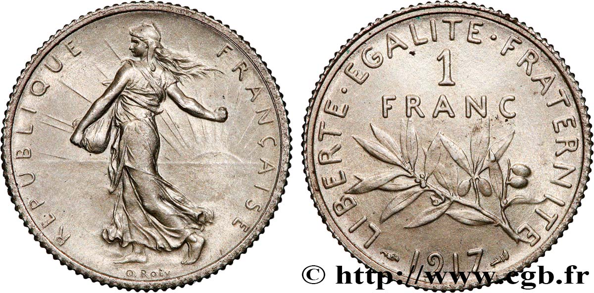 1 franc Semeuse 1917  F.217/23 VZ+ 