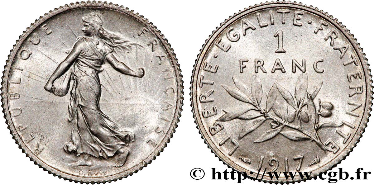 1 franc Semeuse 1917  F.217/23 SPL 