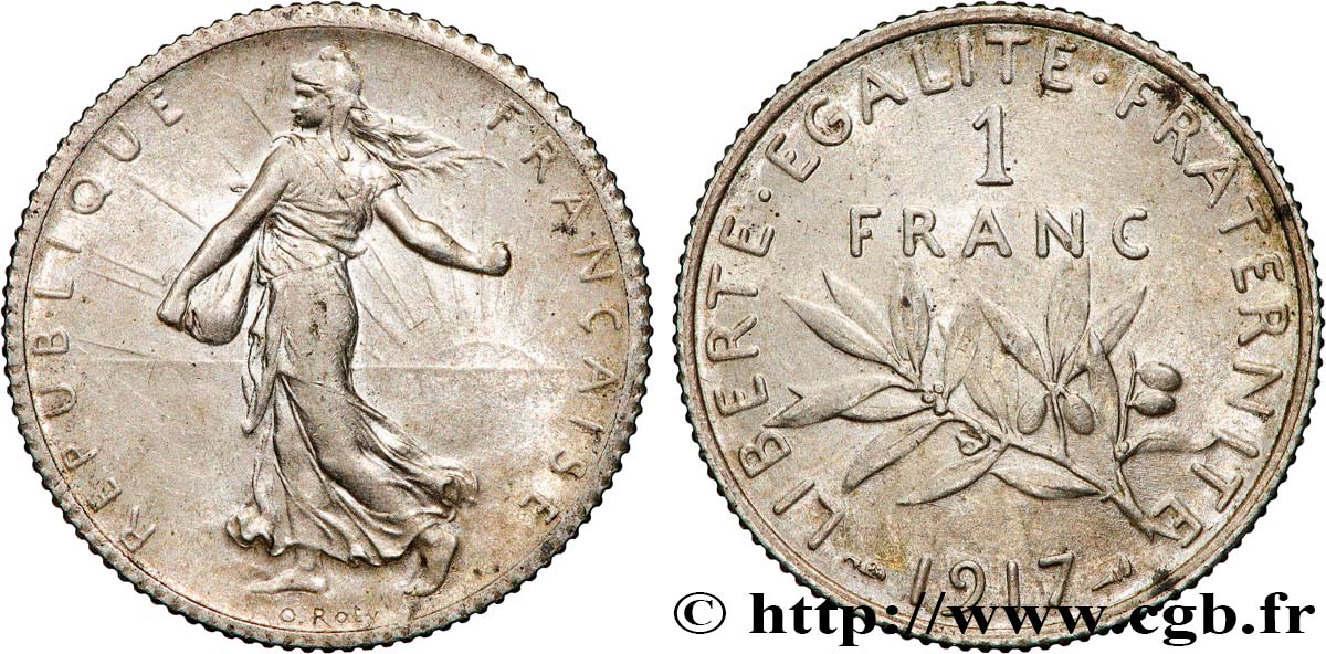 1 franc Semeuse 1917  F.217/23 SPL+ 