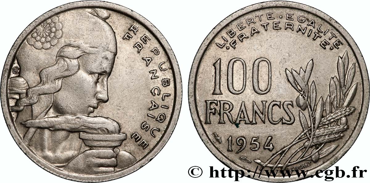 100 francs Cochet 1954  F.450/2 TTB 