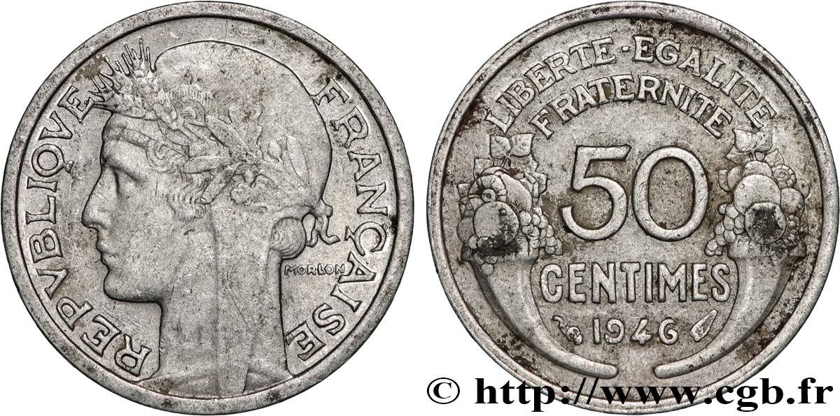 50 centimes Morlon, légère 1946  F.194/8 TTB+ 