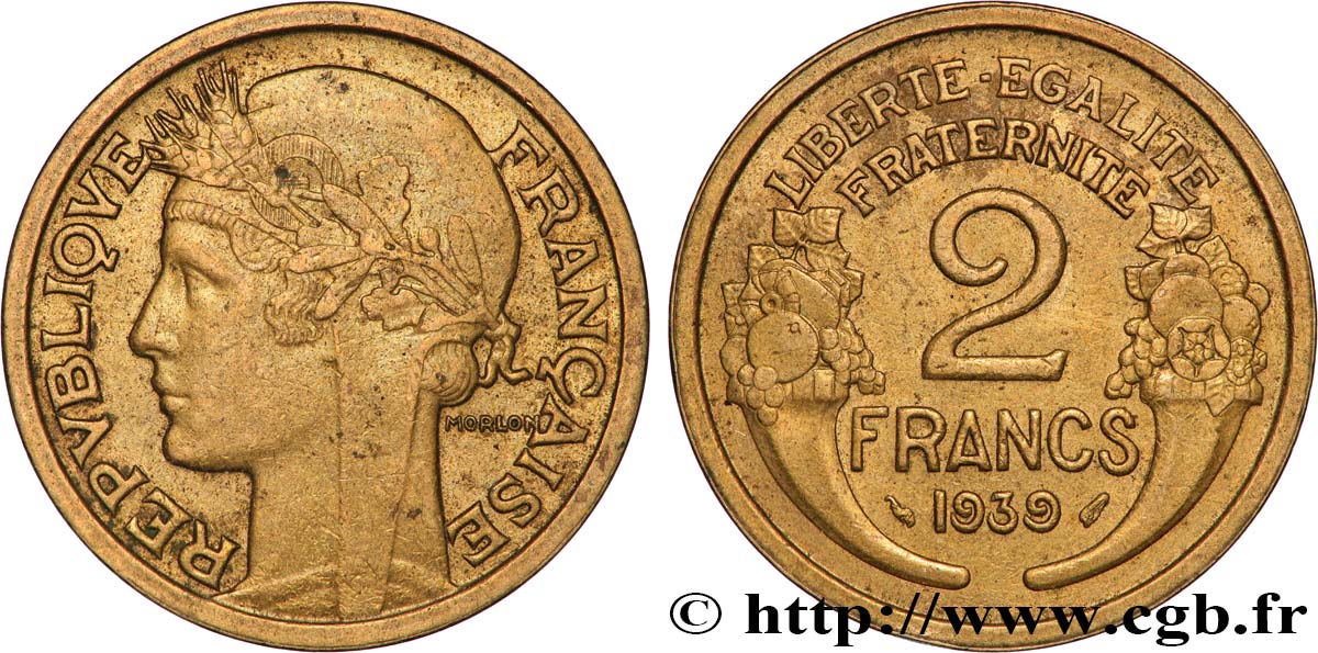 2 francs Morlon 1939  F.268/12 XF 