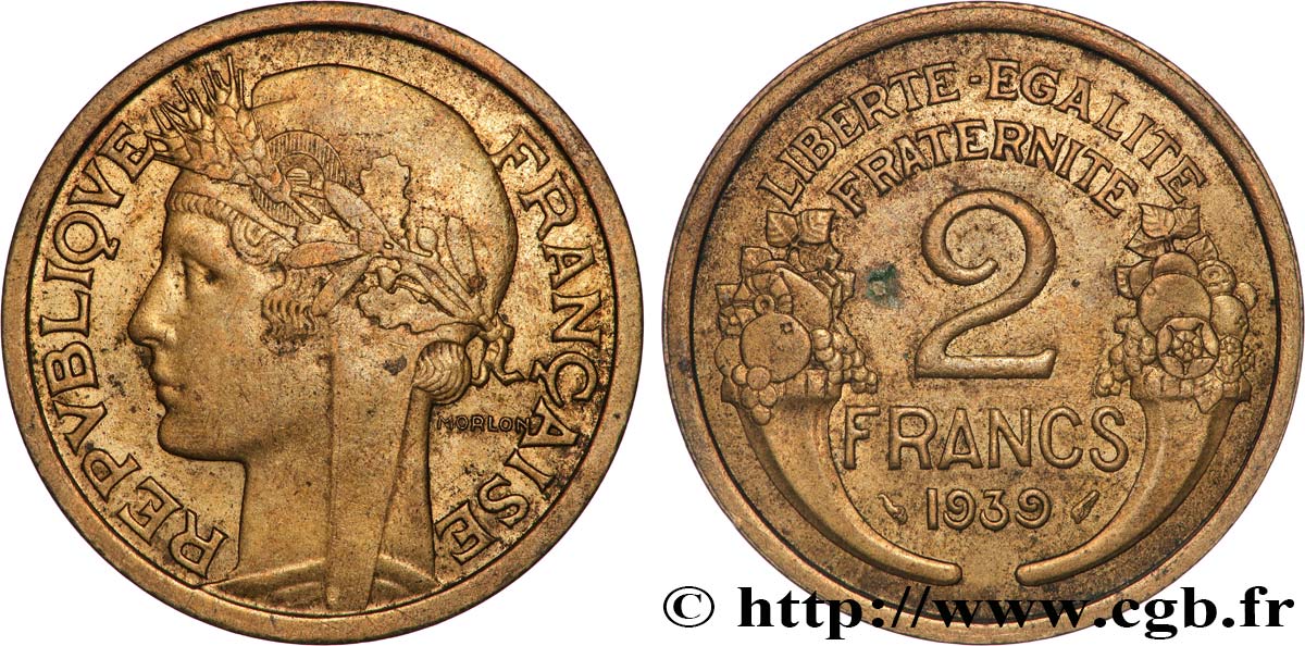 2 francs Morlon 1939  F.268/12 XF 