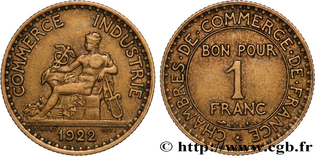 1 franc Chambres de Commerce 1922 Paris F.218/4 q.SPL 