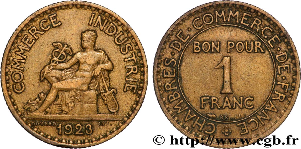 1 franc Chambres de Commerce 1923 Paris F.218/5 TB 