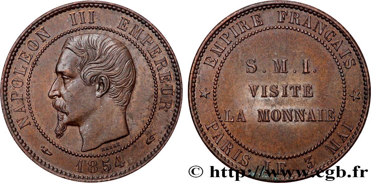 Module Dix Centimes, visite à la Monnaie de Paris 1854  VG.3401  SUP 