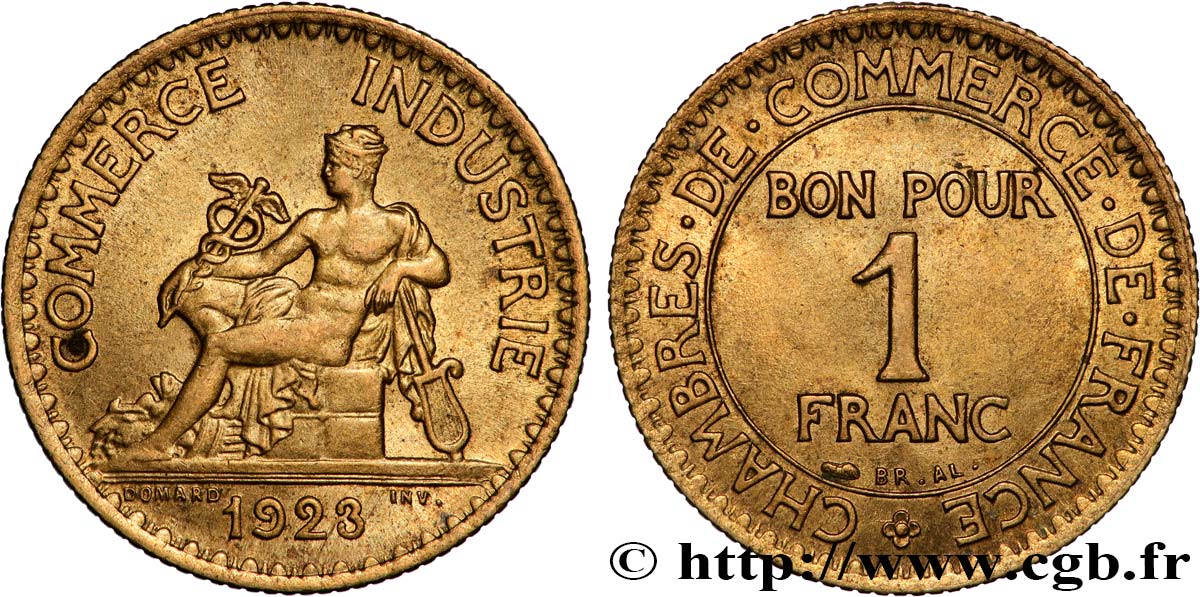 1 franc Chambres de Commerce 1923 Paris F.218/5 SPL+ 
