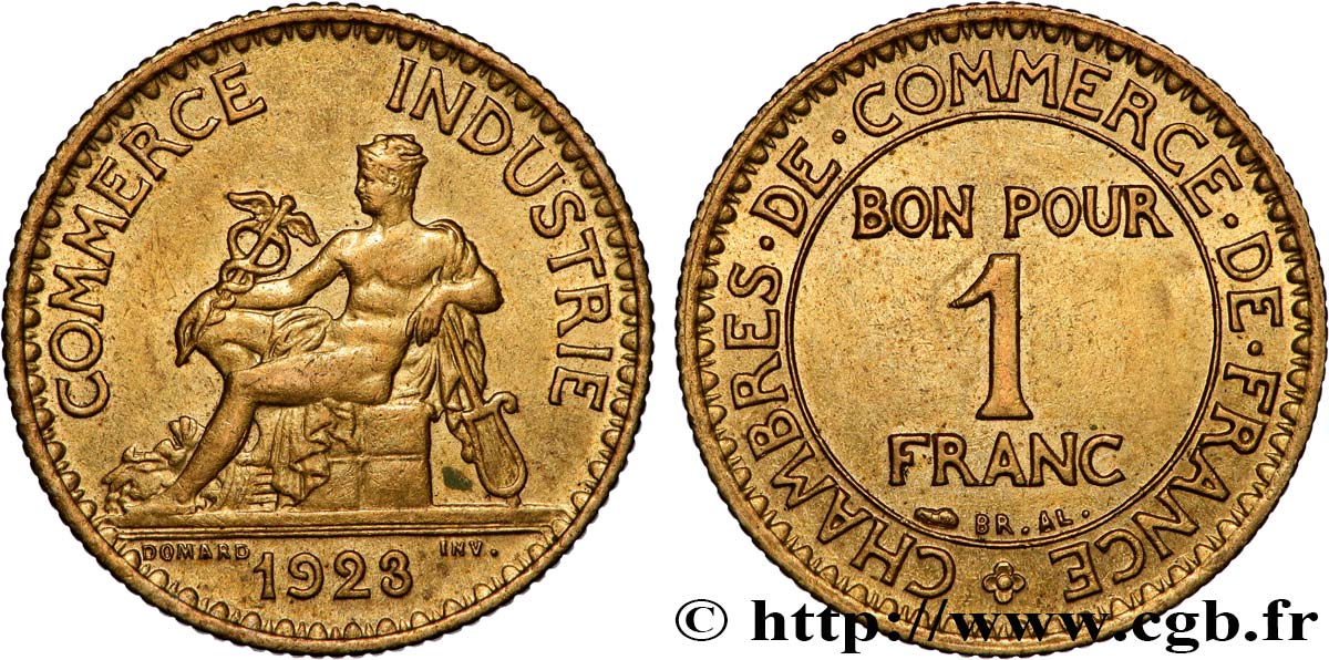 1 franc Chambres de Commerce 1923 Paris F.218/5 EBC 