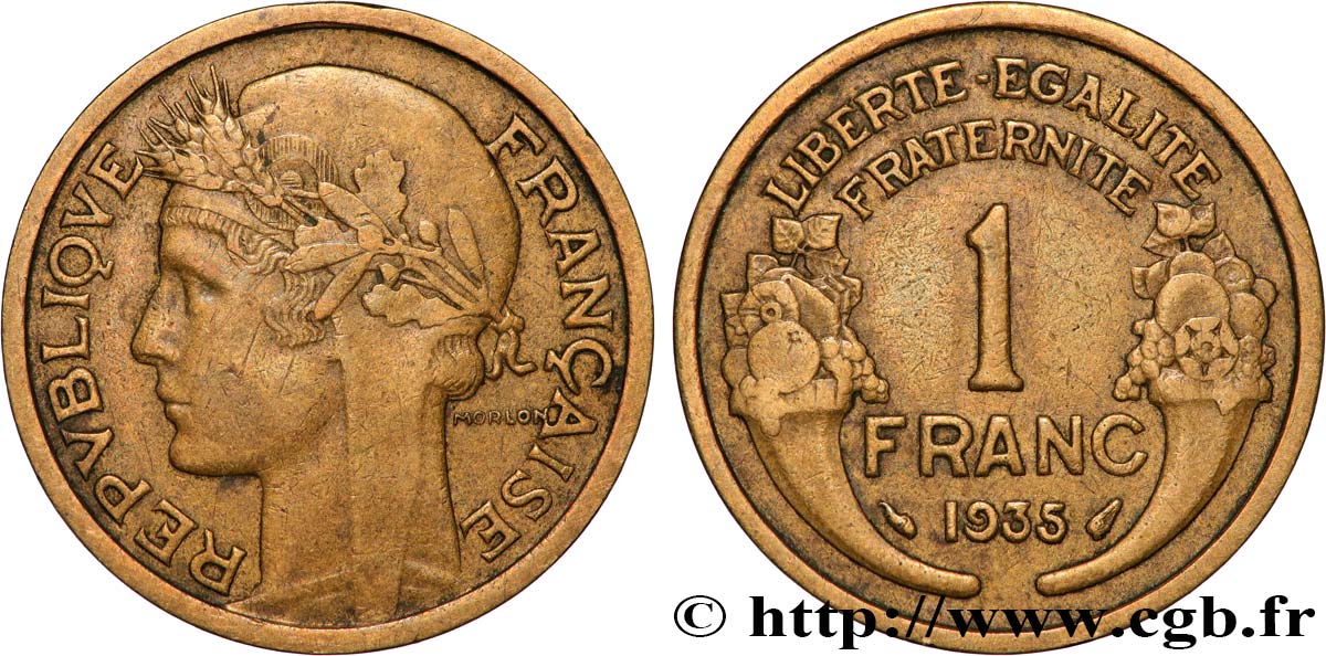 1 franc Morlon 1935 Paris F.219/6 AU 