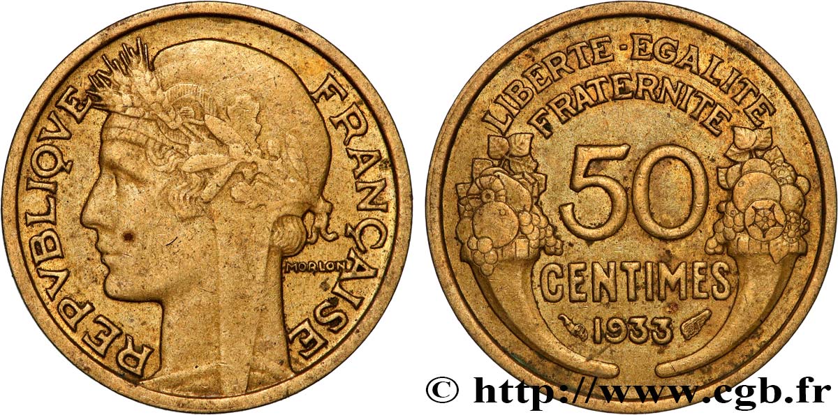 50 centimes Morlon 1933  F.192/11 XF 