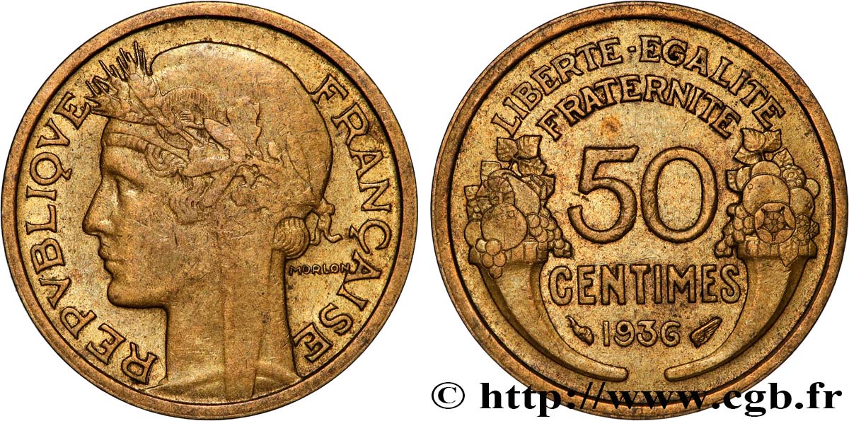 50 centimes Morlon 1936  F.192/12 VF 