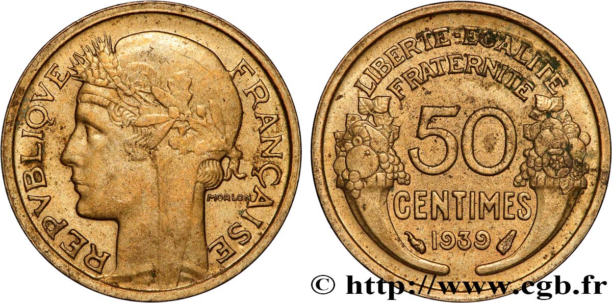 50 centimes Morlon 1939  F.192/15 SUP 