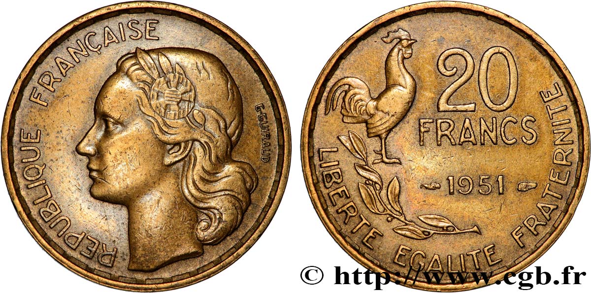 20 francs G. Guiraud 1951  F.402/7 q.SPL 