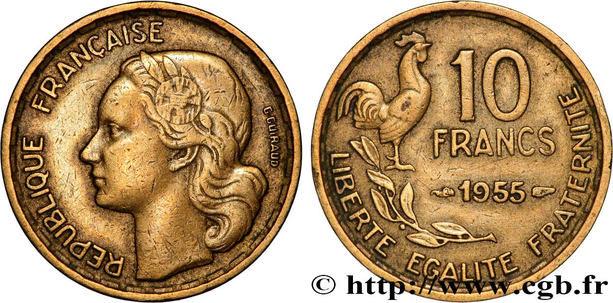 10 francs Guiraud 1955  F.363/12 AU 