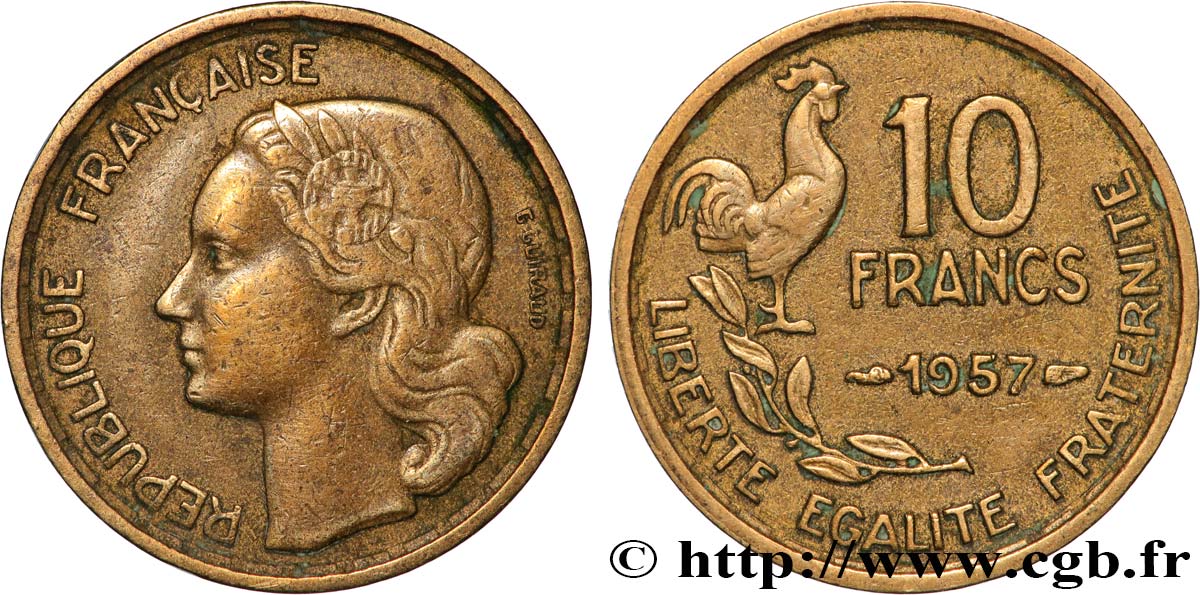 10 francs Guiraud 1957  F.363/13 TTB 