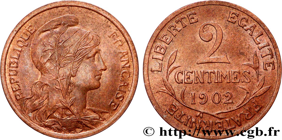 2 centimes Daniel-Dupuis 1902 Paris F.110/7 SUP58 