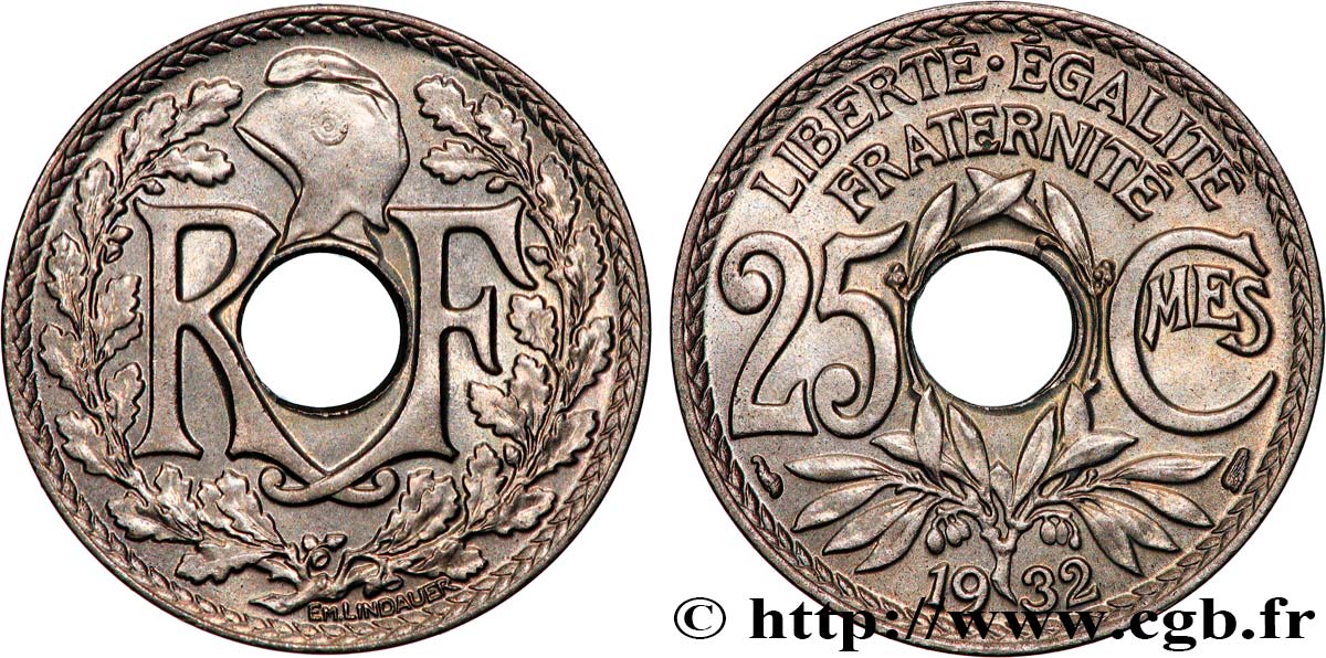 25 centimes Lindauer 1932  F.171/16 FDC65 