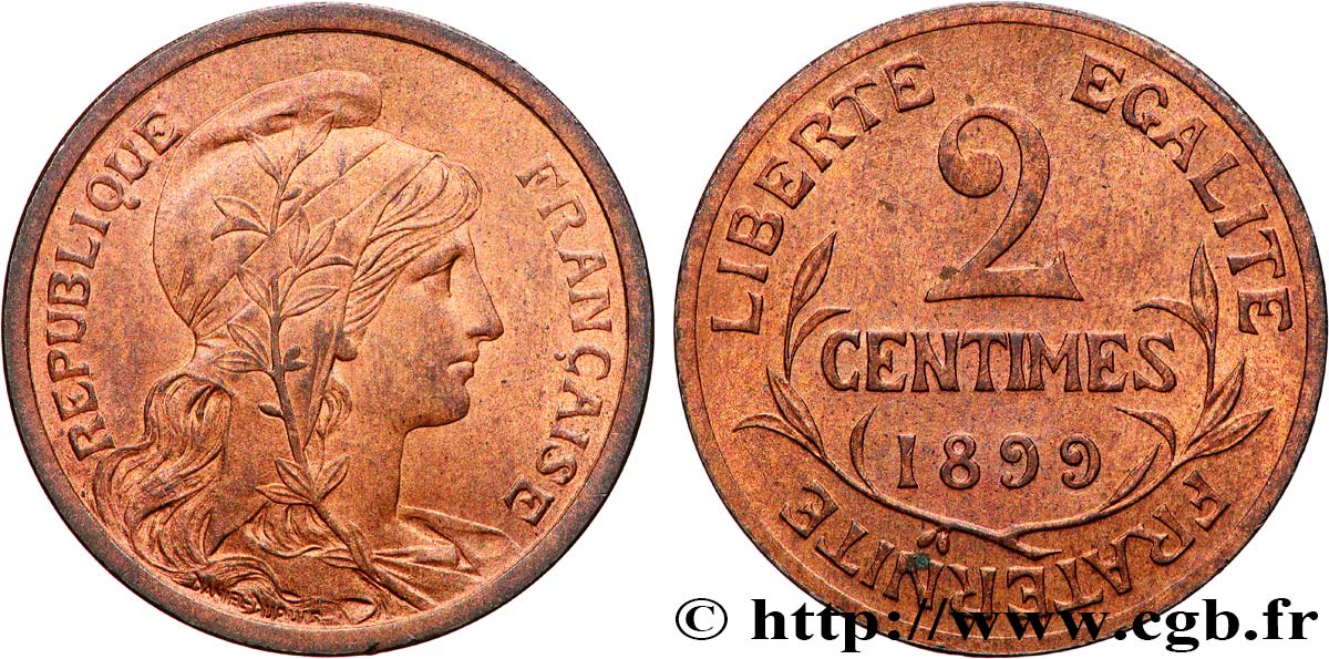 2 centimes Daniel-Dupuis 1899 Paris F.110/3 SPL63 