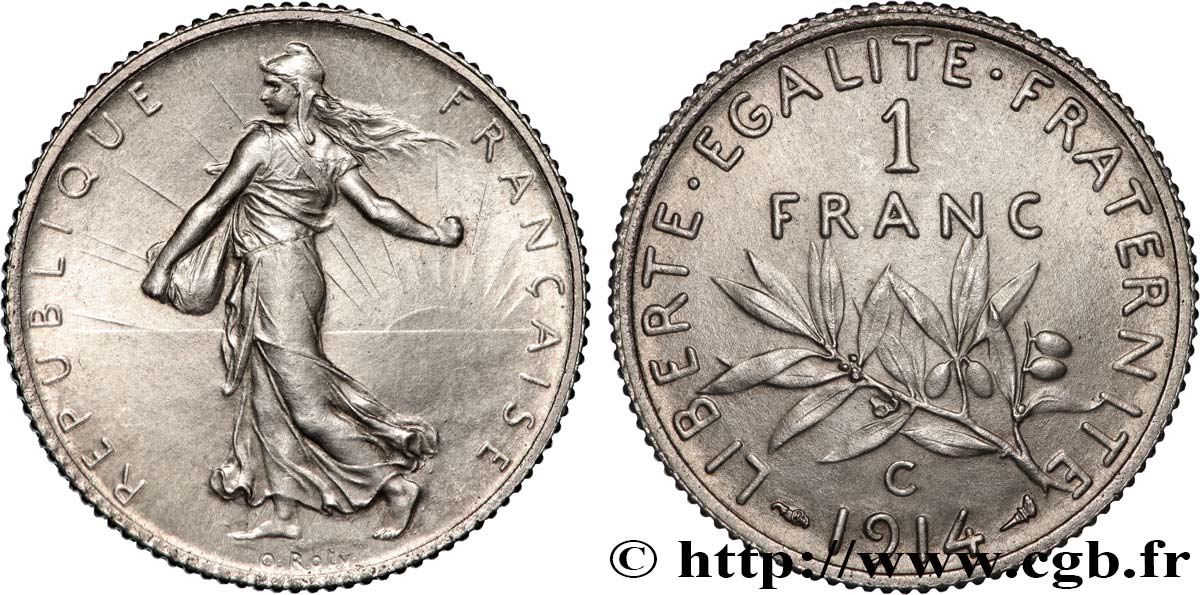 1 franc Semeuse 1914 Castelsarrasin F.217/20 fST63 