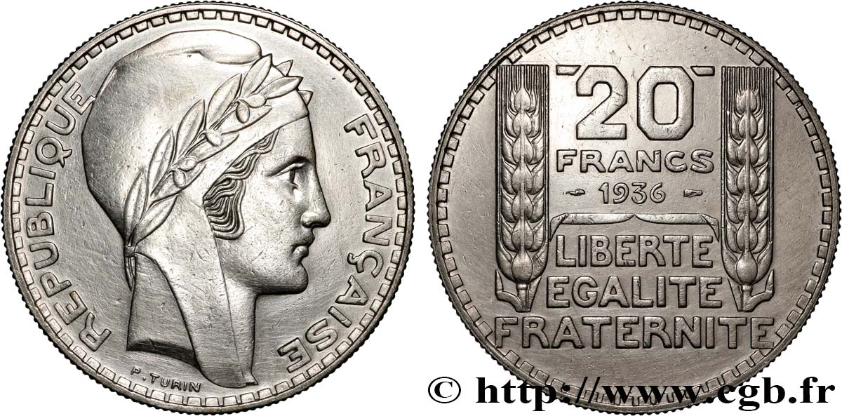 20 francs Turin 1936  F.400/7 SS 