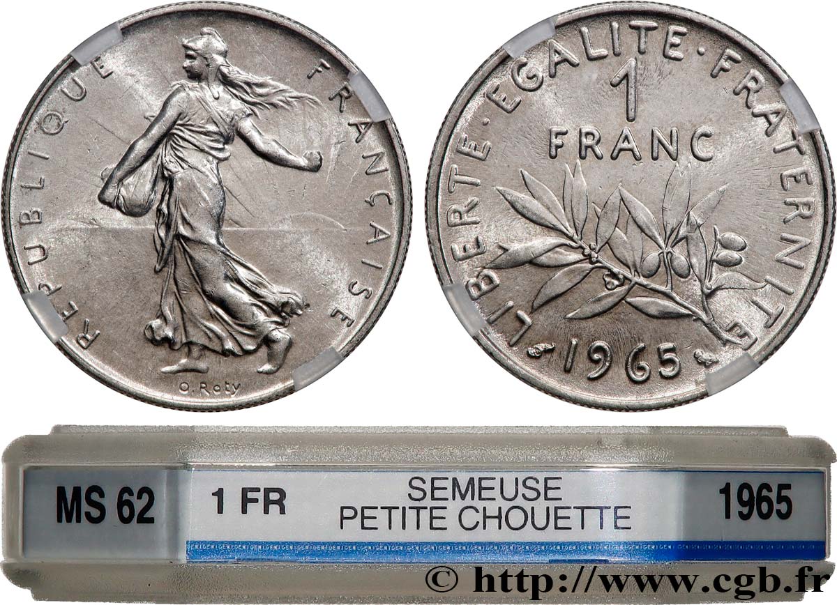 1 franc Semeuse, nickel, petite chouette 1965 Paris F.226/10 VZ62 GENI