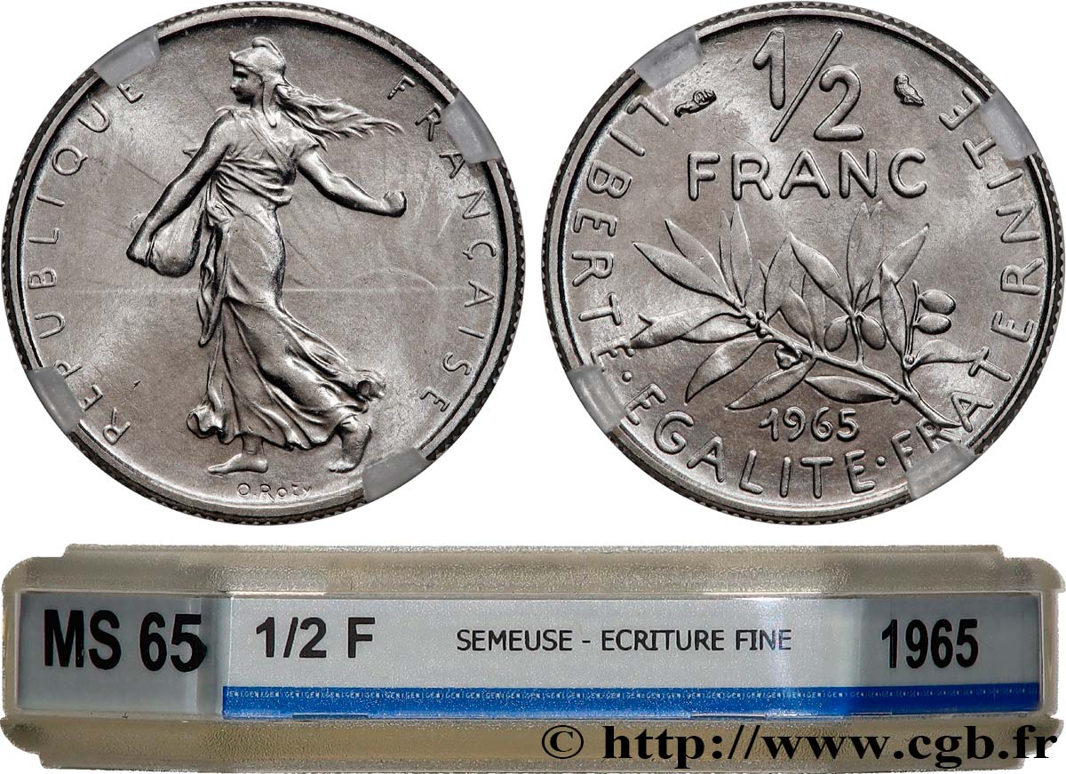 1/2 franc Semeuse 1965 Paris F.198/3 FDC65 GENI