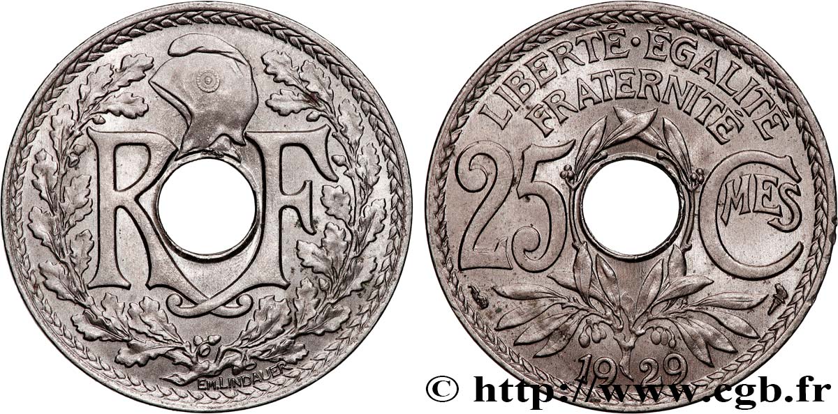 25 centimes Lindauer 1929  F.171/13 SPL64 