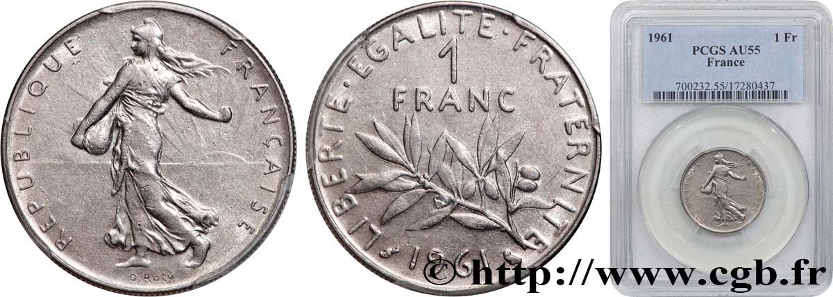 1 franc Semeuse, nickel 1961 Paris F.226/6 SPL55 PCGS