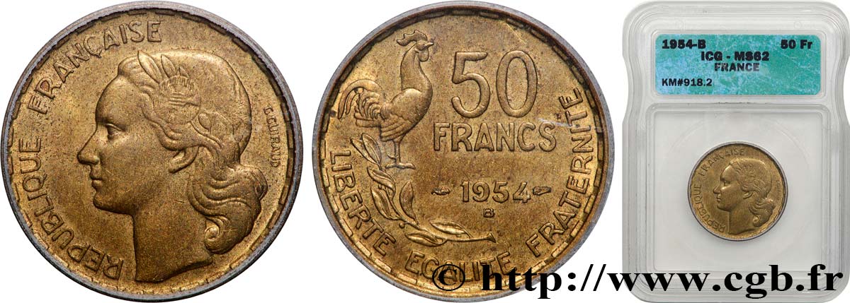 50 francs Guiraud 1954 Beaumont-Le-Roger F.425/13 EBC62 autre