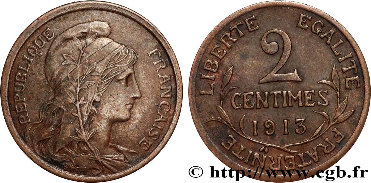 2 centimes Daniel-Dupuis 1913 Paris F.110/16 VZ 
