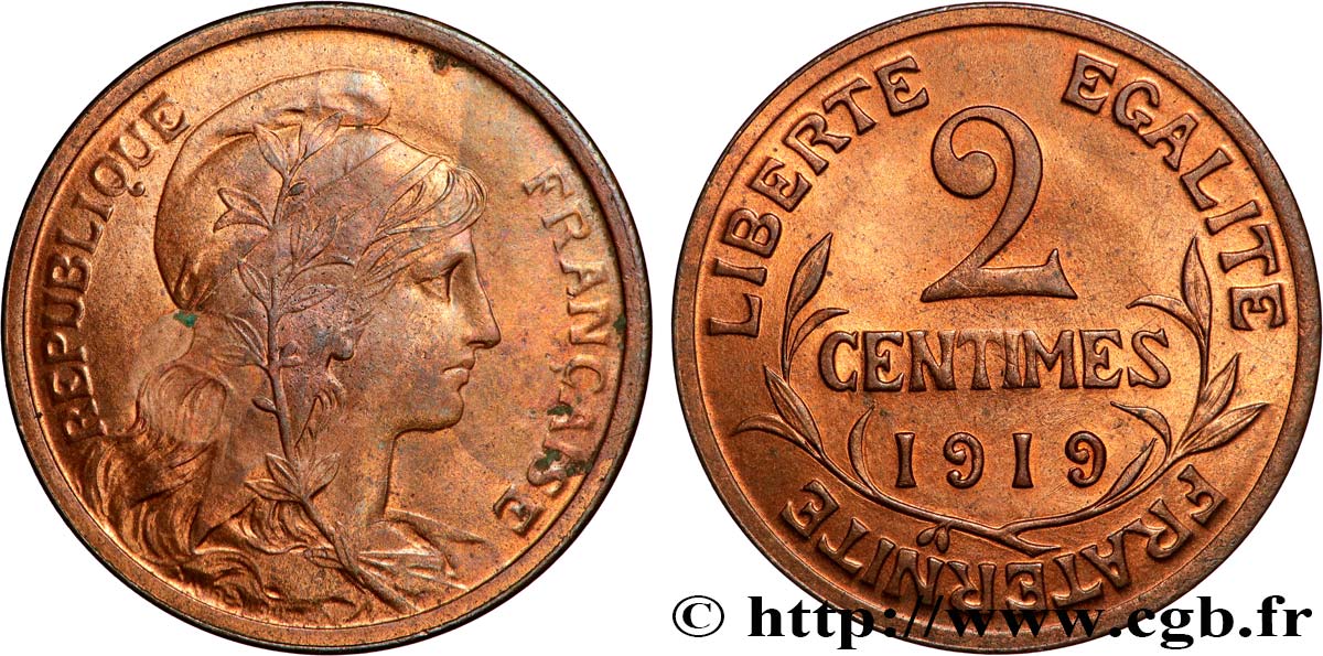 2 centimes Daniel-Dupuis 1919 Paris F.110/19 SUP 
