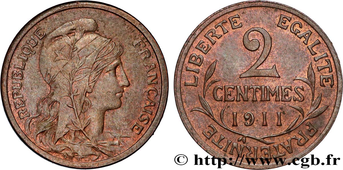 2 centimes Daniel-Dupuis 1911 Paris F.110/14 SPL+ 