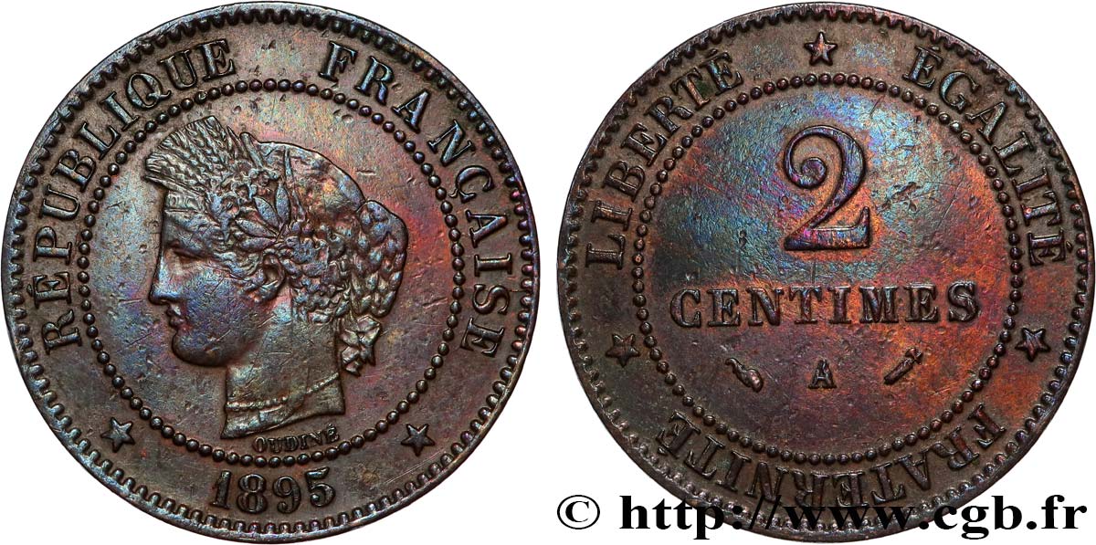 2 centimes Cérès 1895 Paris F.109/21 MB 
