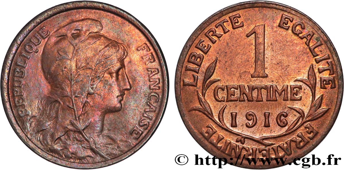 1 centime Daniel-Dupuis 1916 Paris F.105/17 SPL 