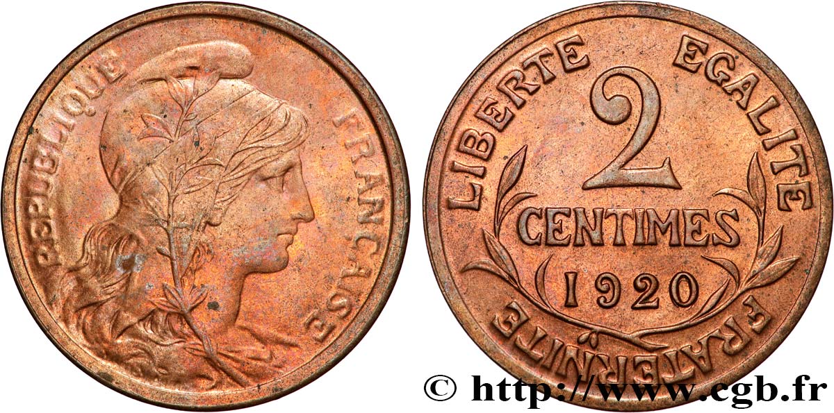 2 centimes Daniel-Dupuis 1920 Paris F.110/20 SPL 