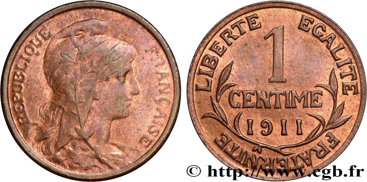 1 centime Daniel-Dupuis 1911 Paris F.105/13 EBC 