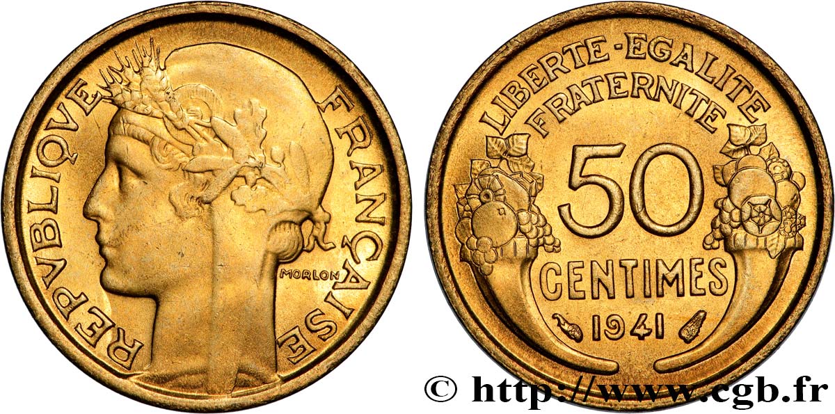 50 centimes Morlon 1941  F.192/18 MS65 