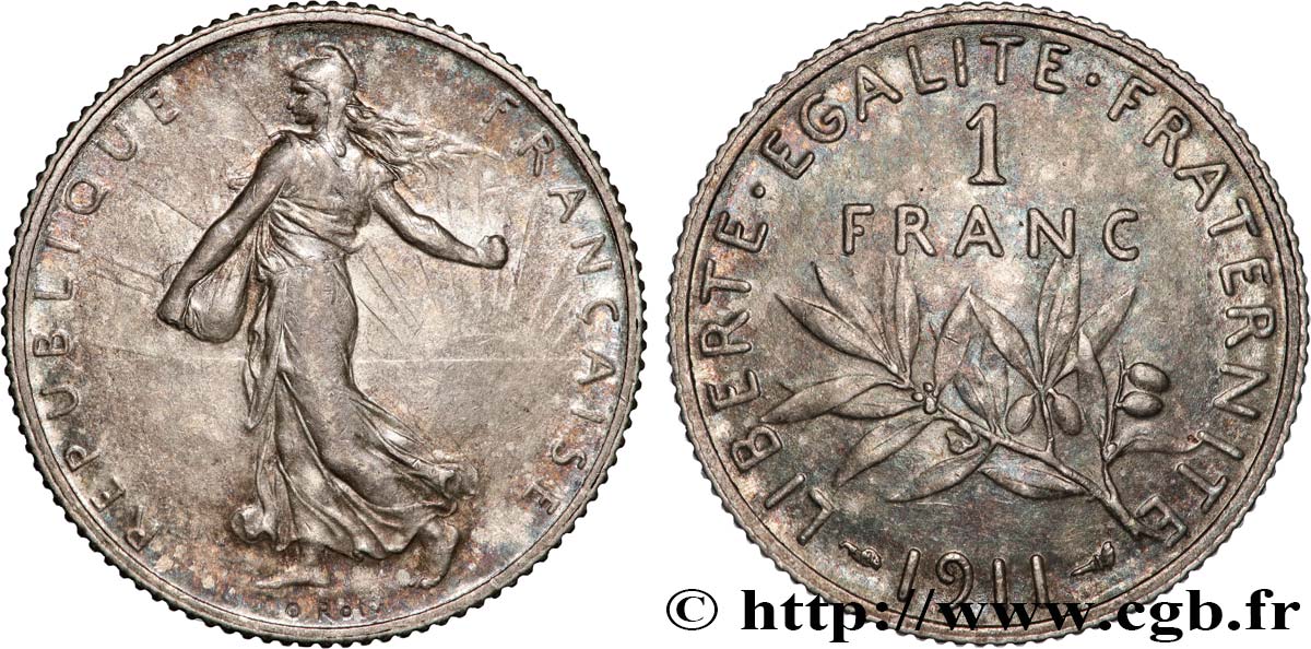 1 franc Semeuse 1911 Paris F.217/16 AU 