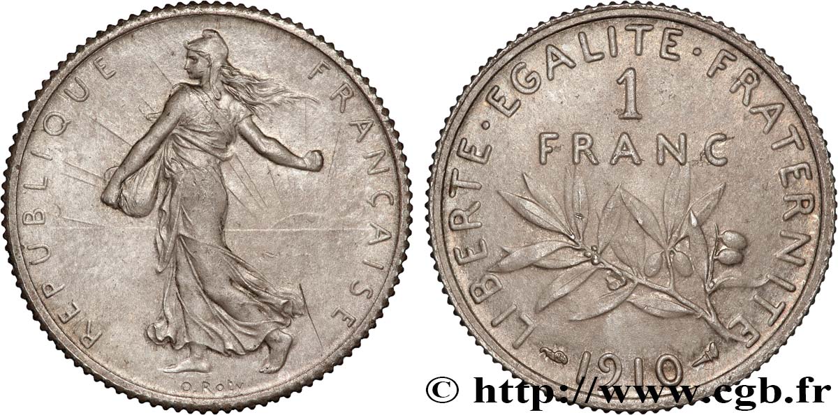 1 franc Semeuse 1910 Paris F.217/15 SPL+ 