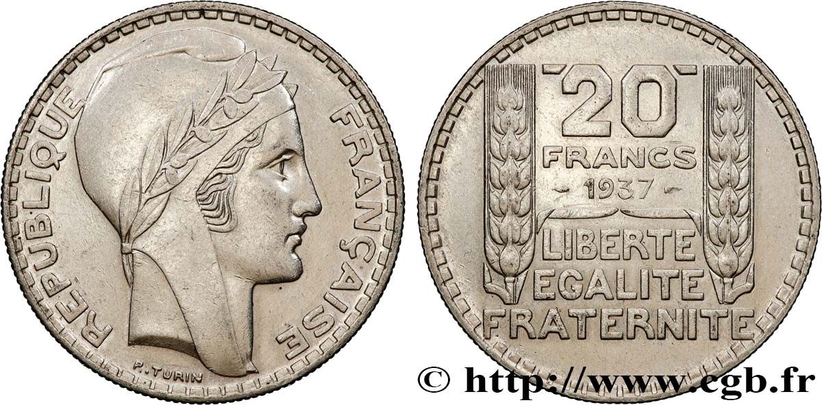 20 francs Turin 1937  F.400/8 fVZ 