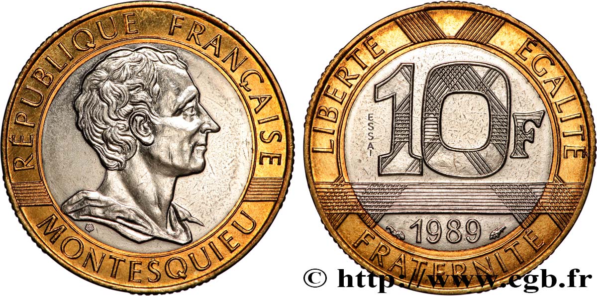 Essai de 10 francs Montesquieu 1989 Pessac F.376/1 SPL 