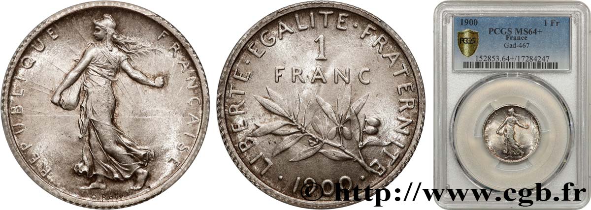 1 franc Semeuse 1900  F.217/4 SPL64 PCGS