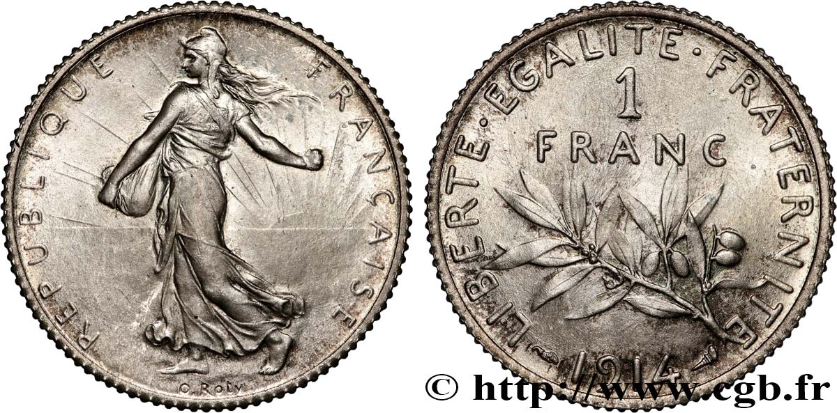 1 franc Semeuse 1914 Paris F.217/19 SPL+ 