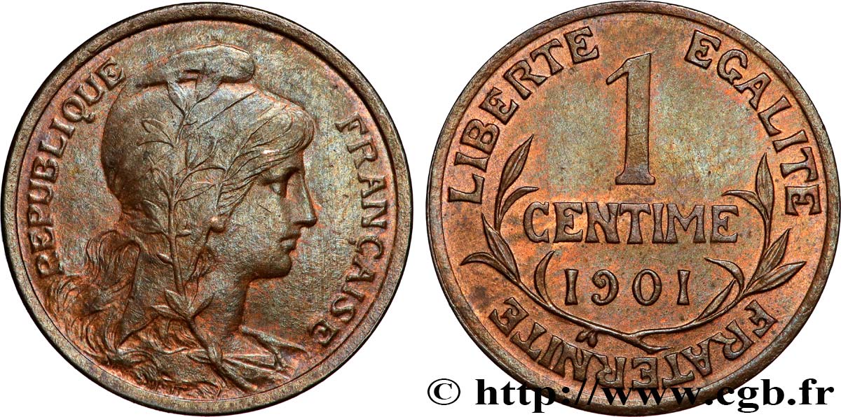 1 centime Daniel-Dupuis 1901 Paris F.105/6 SPL63 