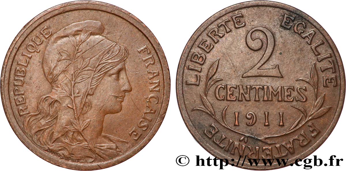 2 centimes Daniel-Dupuis 1911 Paris F.110/14 q.SPL 