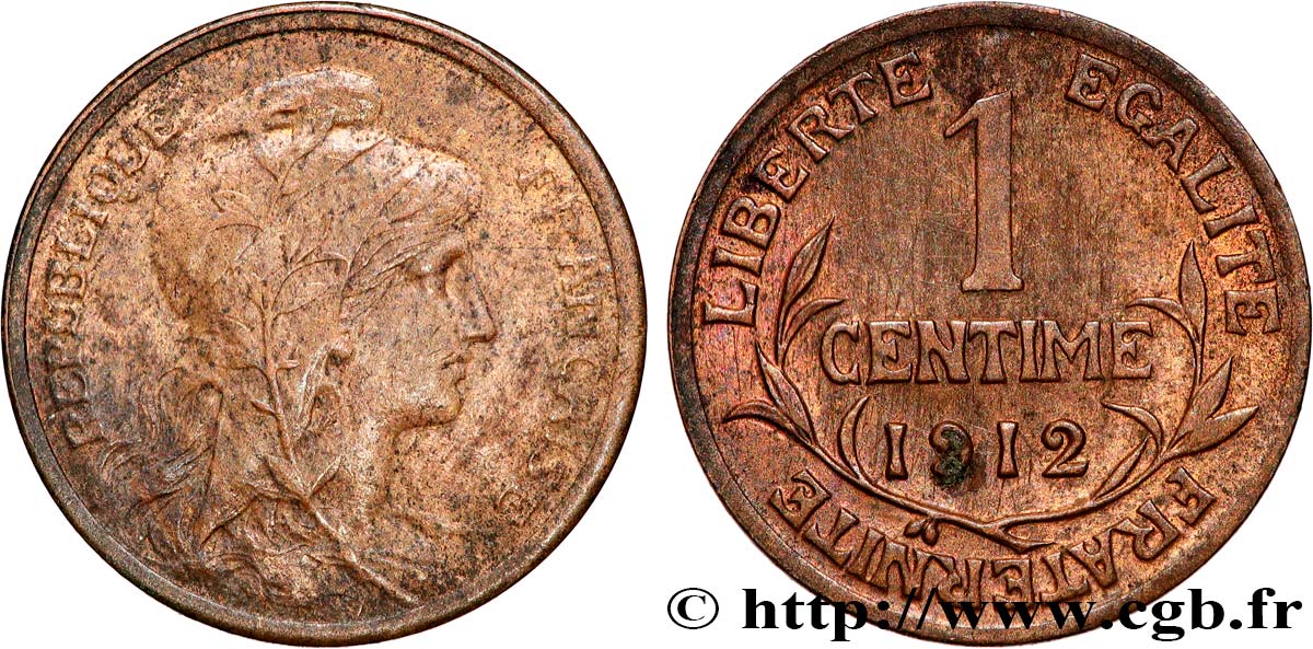 1 centime Daniel-Dupuis 1912  F.105/14 TTB 