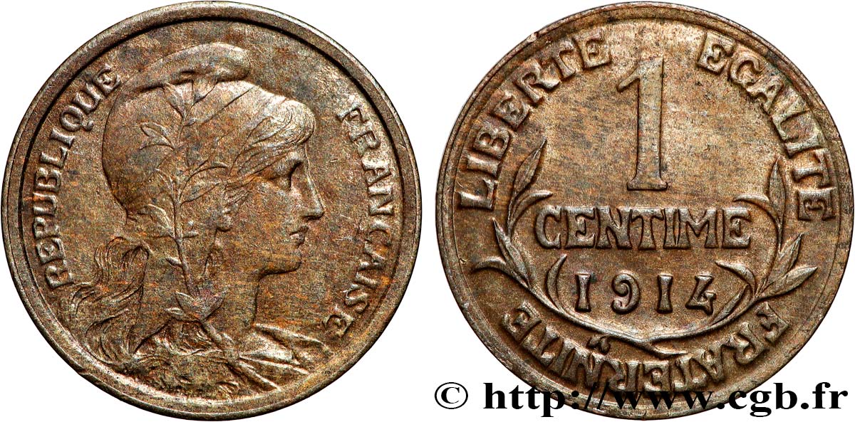 1 centime Daniel-Dupuis 1914 Paris F.105/16 MBC+ 