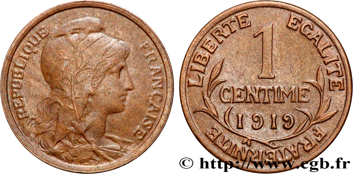 1 centime Daniel-Dupuis 1919 Paris F.105/18 SPL60 