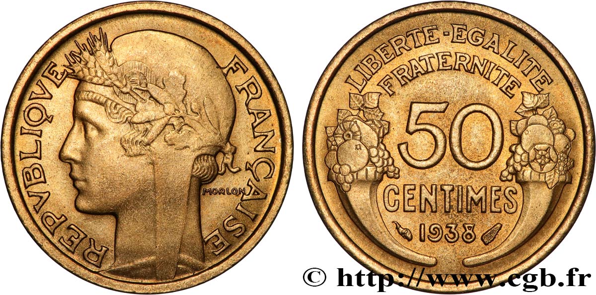 50 centimes Morlon 1938  F.192/14 SPL63 